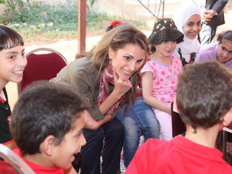 Queen Rania stressed that patience is essential in every field except in education, due to the fast pace of advancements with which Jordan must keep up. (Instagram/Queen Rania Al Abdullah)