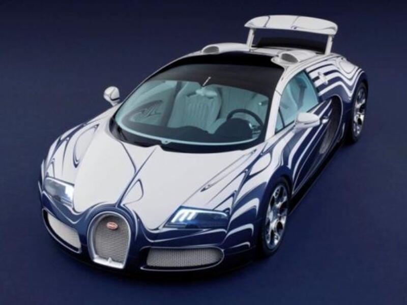 World's most expensive car: Veyron Grand Sport Bugatti with porcelain accents and a caviar tray