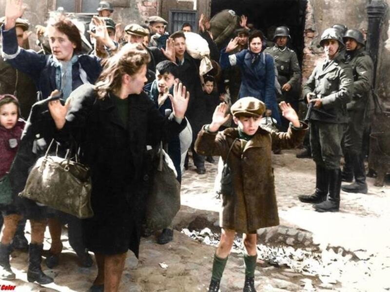Colorized version of Holocaust photo (Twitter)