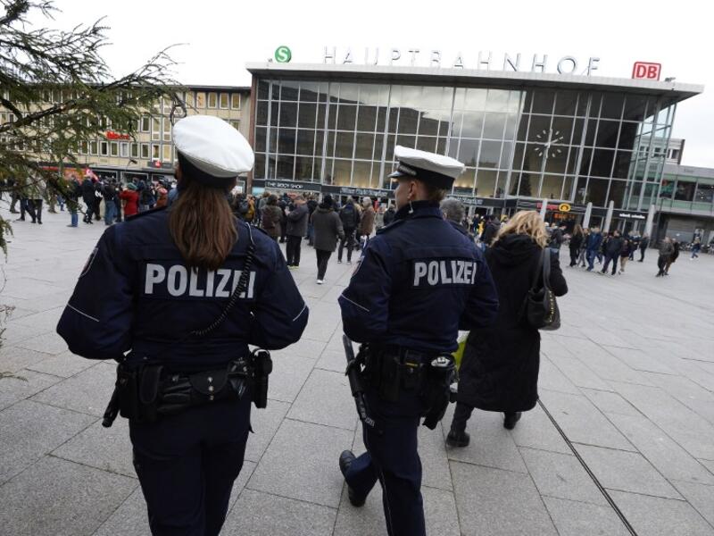 German police officers patrol near a train station in Cologne, Germany. (AFP/File)