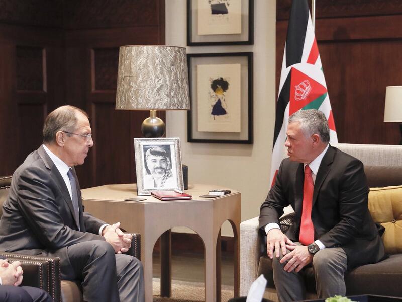 His Majesty King Abdullah II receives Russian Foreign Minister Sergey Lavrov (Twitter)