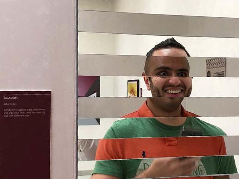 Optical illusions in Museum of Illusions in Dubai (Twitter)