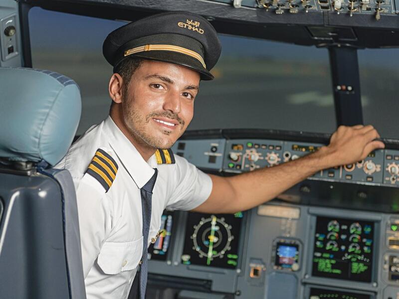 Wesam Sameer Al-Najjar has spent nearly 4,000 hours in the cockpit and flown to more than 100 countries. (Twitter)