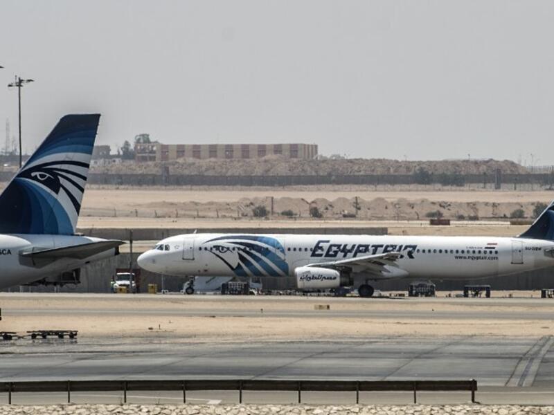 EgyptAir planes wait on the tarmac at Cairo International Airport on May 19 2016. (AFP/Khaled Desouki)