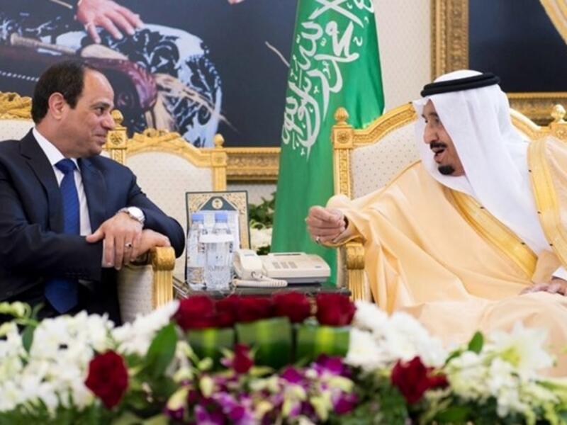 Saudi King Salman meets with Egyptian President Sisi in 2016 (AFP)