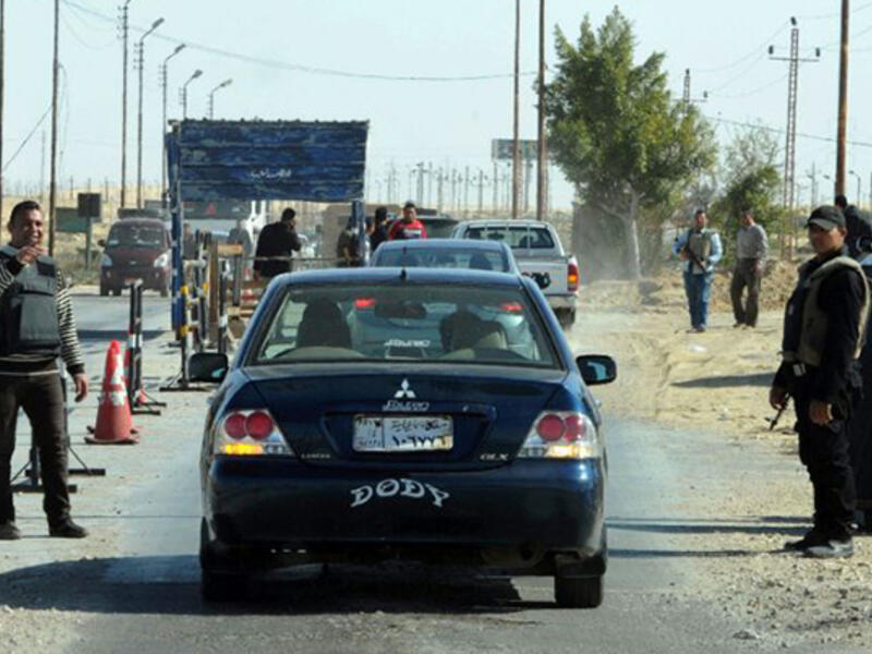 A police checkpoint in Egypt's Sinai, where a number of Islamist attacks have taken place in recent months (file photo)