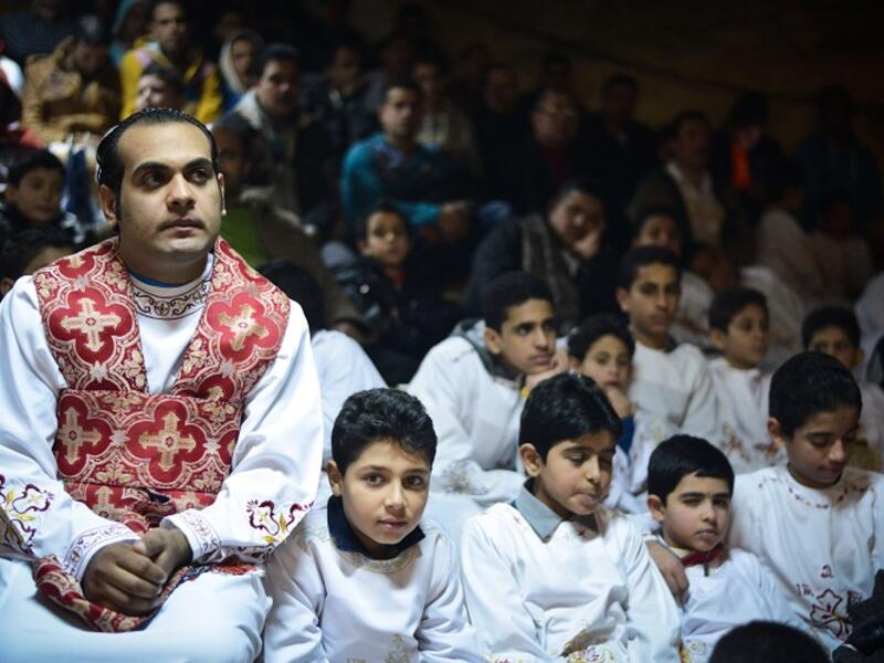 Egyptian Coptic Christians at a Christmas mass in Cairo. (AFP/File)