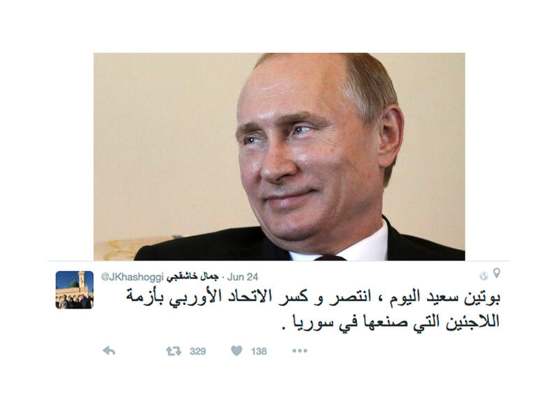 Jamal Khashoggi tweet putin 