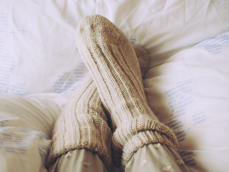 wearing socks in bed