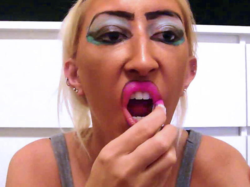 You don’t wear enough make-up (points out his plain, dowdy sister).