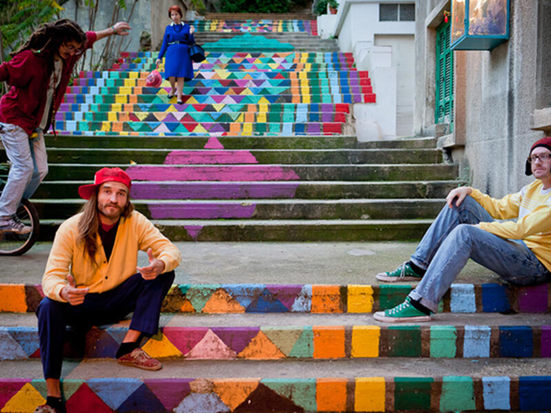 mar mikael beirut hipsters unicycle staircase 