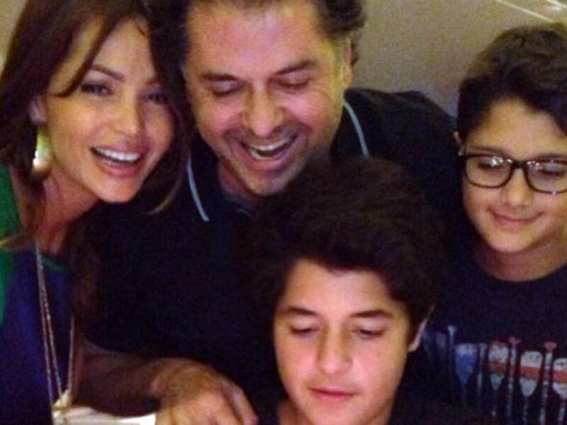 Say cheese! Ragheb Alama celebrated Louai's birthday with his wife and eldest son. (Image: Facebook)