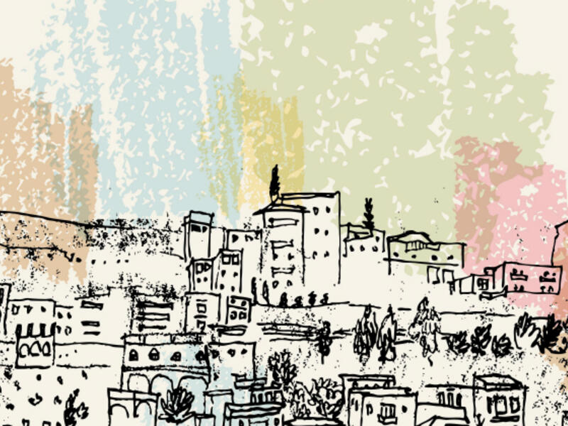 Amman depicted in a drawing. (Babayuka / Shutterstock.com)