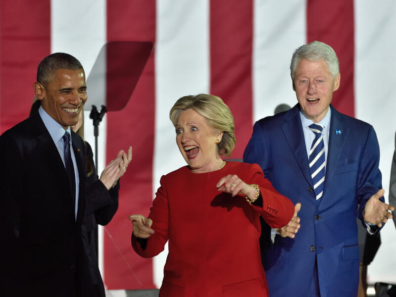 Former Presidents Bill Clinton and Barack Obama, with former Secretary of State Hillary Clinton. (Evan El-Amin / Shutterstock.com)