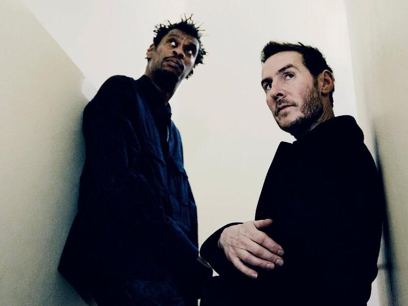 The band Massive Attack; Del Naja is on the right. (MassiveAttack.ie)