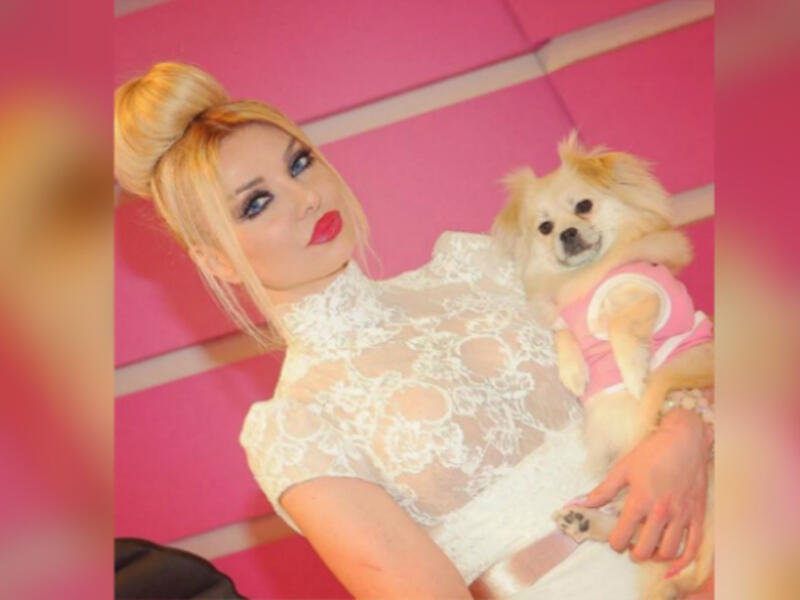 the puppy was not what caught many followers' attention in the picture Klnk posted, but her nipple that was visible through her dress's see through fabric certainly did. (Source: Instagram - @myriamklinkk)