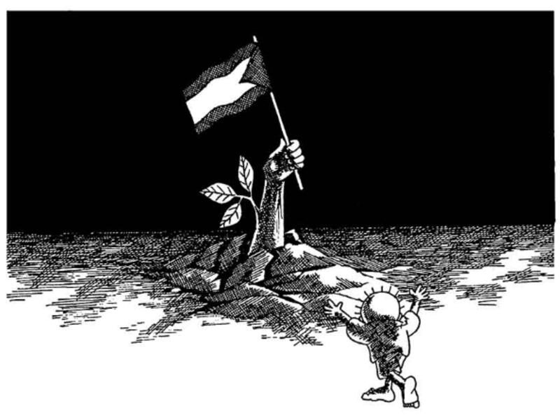 Defiance. (Work by Naji al-Ali)