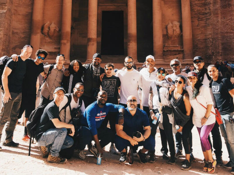 The crew of Disney's upcoming Aladdin remake—including Will Smith—were filming in Petra! (Facebook / Will Smith)