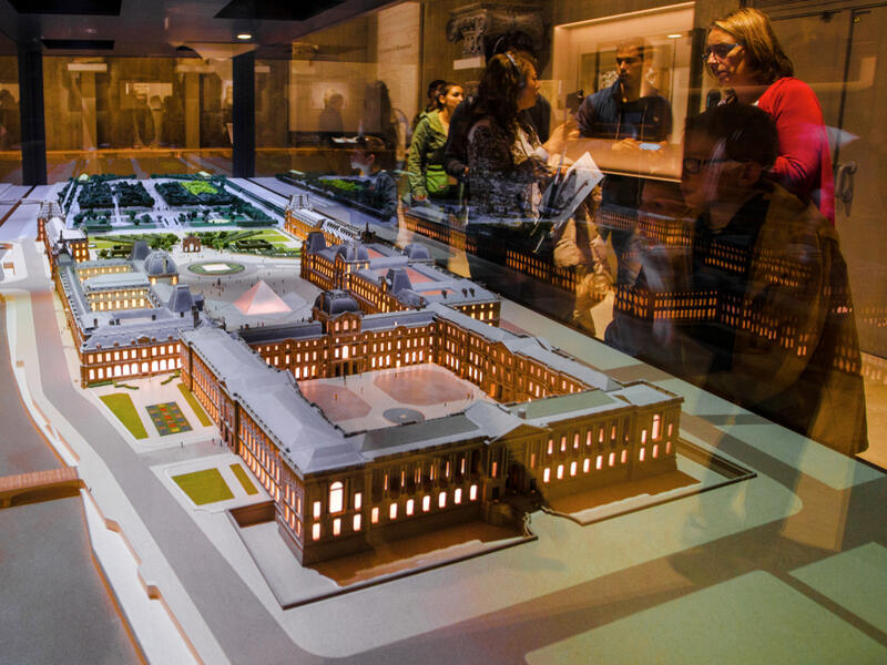 Louvre museum model inside Louvre museum, Paris. (Shutterstock/ File)