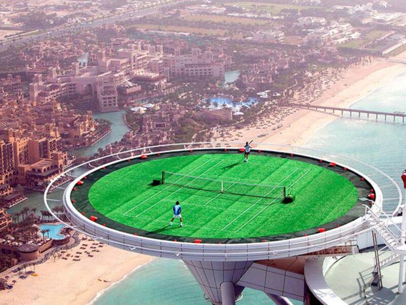 High rise tennis court (Twitter)