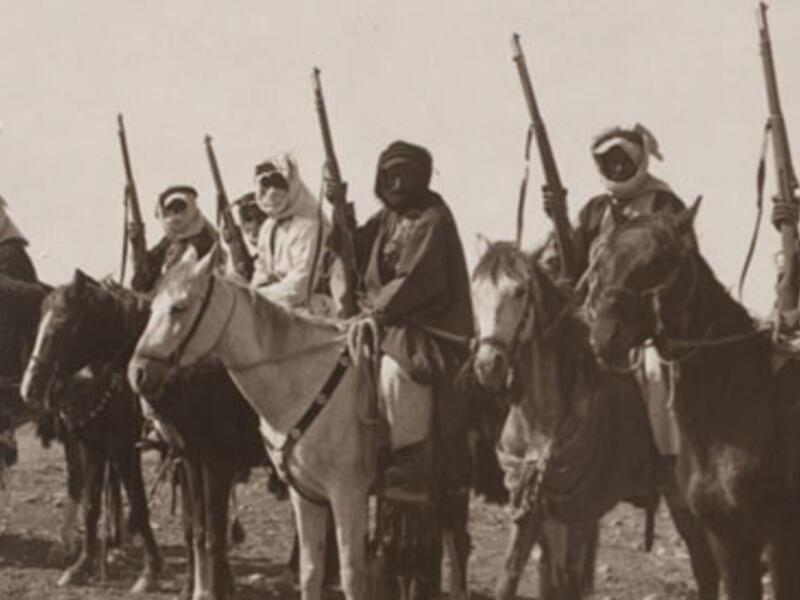 Arab Revolt Tribal Cavalry – Tribes of Jordan and Arabia, c. 1918. (brightstar-jo.com)