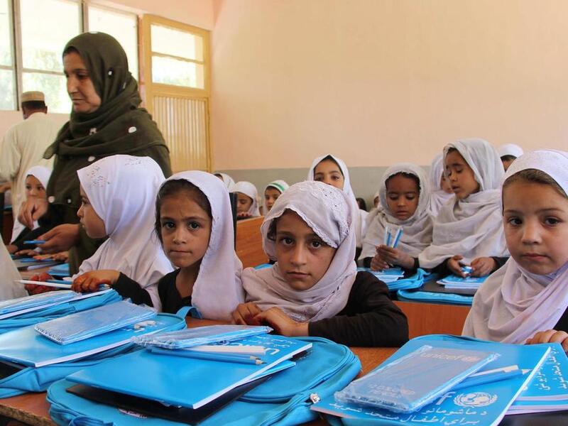 UNICEF launched “Hajati Baseline Report”, which aims to increase children’s enrolment in schools and reduce the number of drop-outs. (AFP/ File Photo)