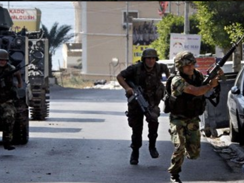 Lebanese soldiers during a raid in Arsal. (AFP/File)