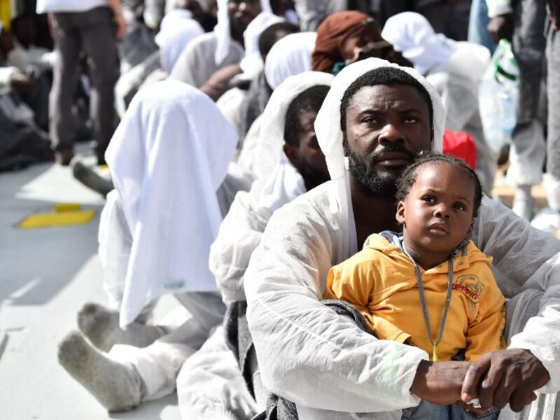 Migrants on the journey from Libya to Europe. (AFP) 