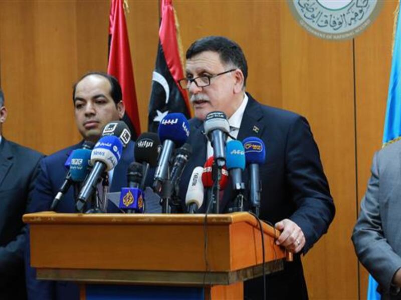 Libya’s UN-backed Prime Minister-designate Fayez al-Sarraj speaks during a press conference in the capital, Tripoli, March 30, 2016. (AFP/File)