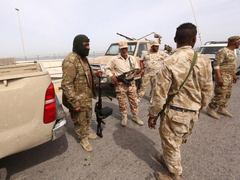 Libyan security forces are increasing their numbers and patrols as violence continues to sweep the country. (AFP/Mahmud Turkia)