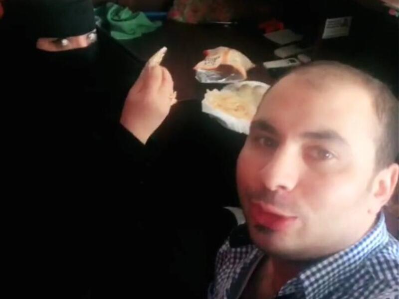 Screenshot from the video that was shared on social media today from Saudi Arabia.