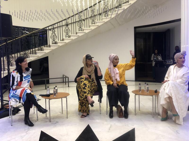 Panel discussion: Jasmine Bager, Amani Al-Khatahtbeh, Mariah Idrissi and Arwa Al-Ammari (Twitter)