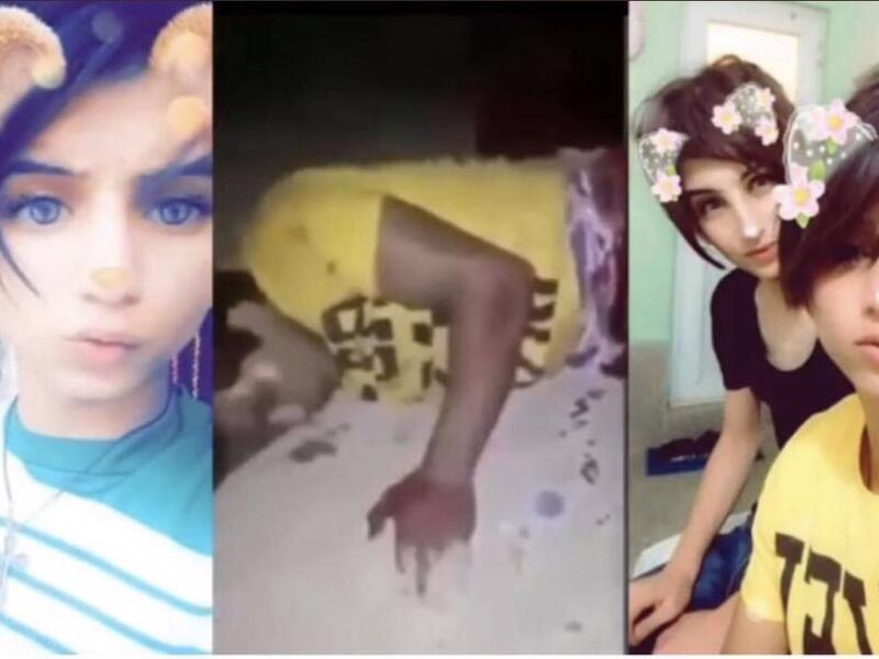 One of Mohammed al-Motteri Instagtam images (Right) and in the middle, a screenshot taken from the video of his killing. (Socialmedia)