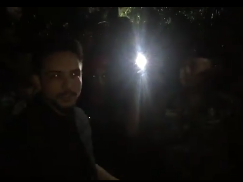 A footage taken from a video shared among social media users saying the Crown Prince was seen in the Fourth Circle protests in Amman. (Social Media)
