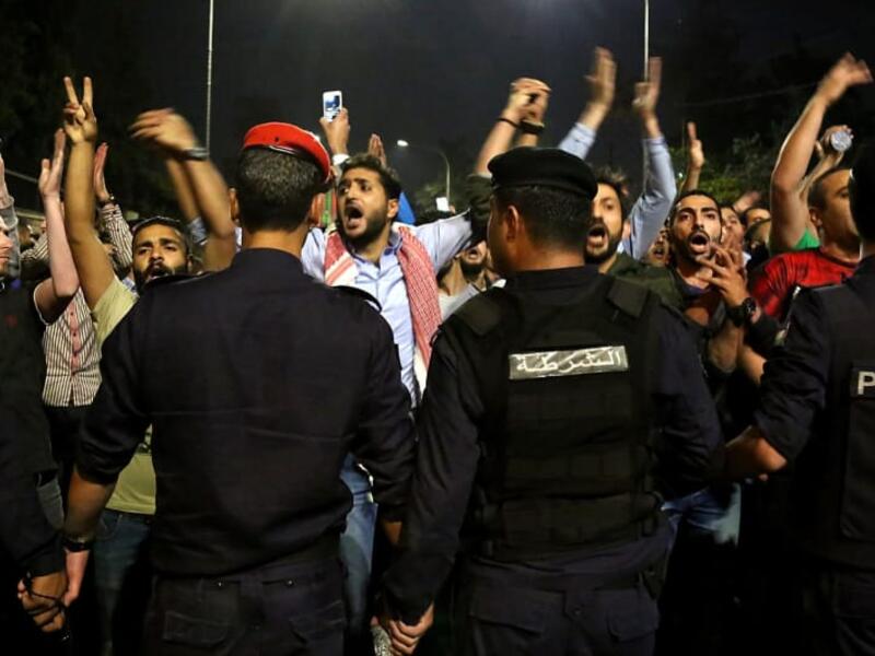 Jordanians protest against austerity for on June 2, 2018. (AFP)