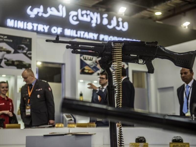 Visitors attend Egypt’s first Service Defence Exhibition in Cairo on December 3, 2018, at the International Exhibition Center. 
Khaled DESOUKI / AFP