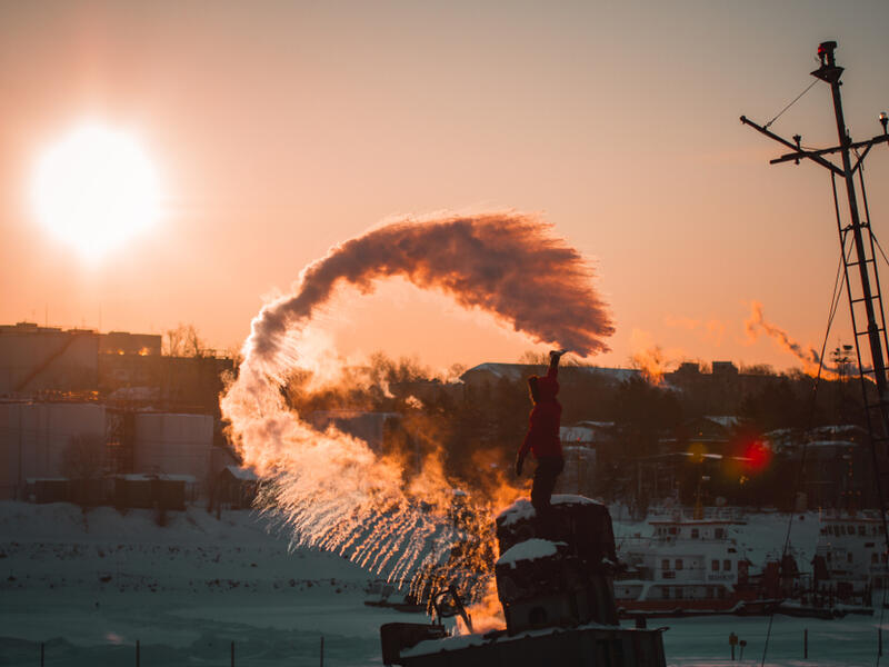 Insanely beautiful natural effect of turning boiling water into steam in the cold. (Shutterstock/ File Photo)