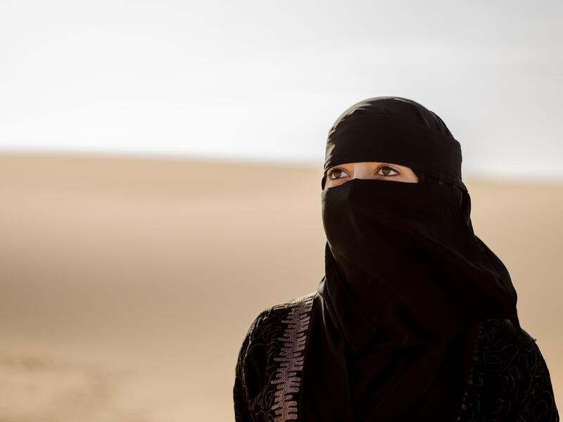 Niqab: Mostly wore in Saudi Arabia. It covers the head, face, and shoulders. A slit is usually created for the eyes in the front. (Shutterstock/ File)