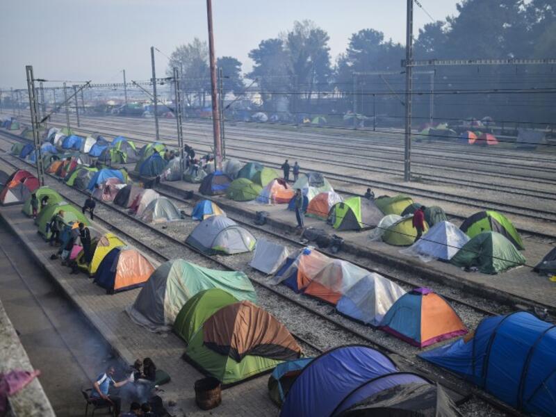Thousands of refugees from multiple countries are temporarily living in Greece. (Bulent Kilic)