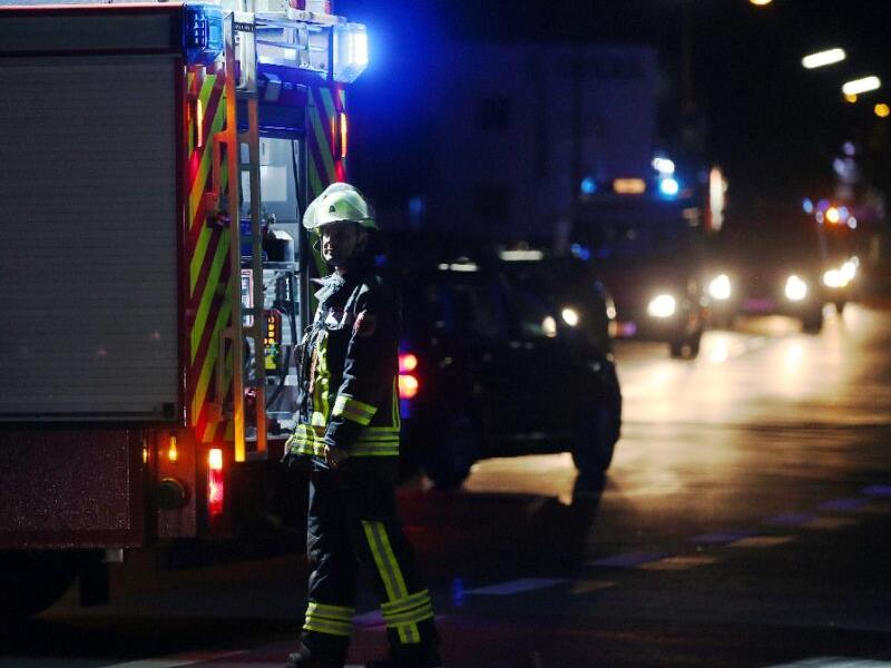 A rescuer at the scene of an axe and knife attack by a 17-year-old Afghan refugee on a regional train in Wuerzburg. (AFP/Karl-Josef Hildenbrand)