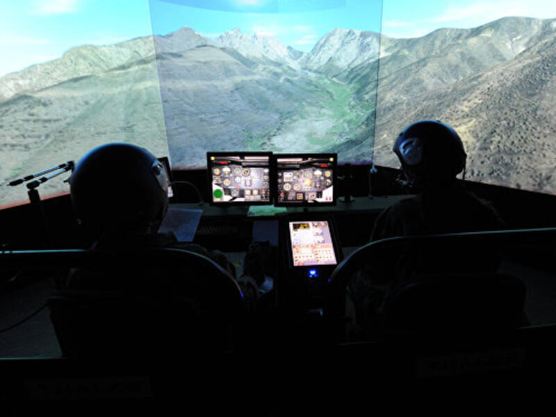 Illustrative photo of a flight simulator. (AFP/Iroz Gaizka)