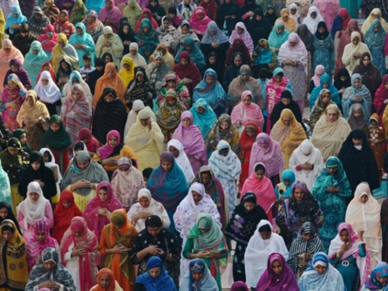 Muslim women at Eid al-Adha prayers. (AFP/File)