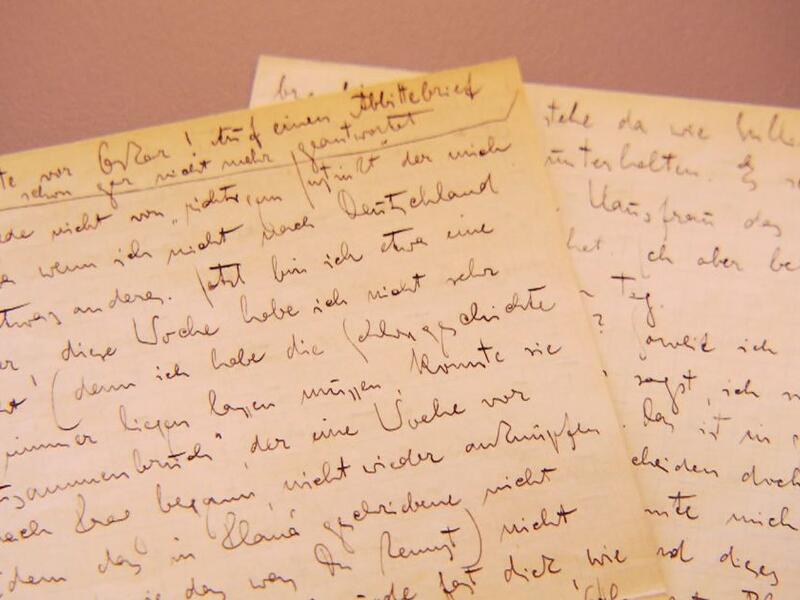 The library said in a statement that some of the material it will receive includes Kafka's handwritten correspondence with Brod, his Paris journals, drawings, and many of Brod's letters to Kafka. (Courtesy photo)