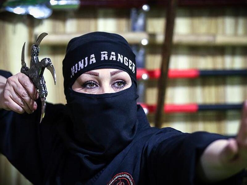 Rusheniya, 38, is an expert in taekwondo, karate and kickboxing. For the last 14 years, she has been perfecting “Ninja” training techniques. (Courtesy photo/Anadolu Agency)