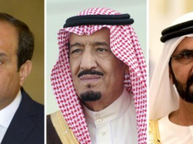 From left to right: Egyptian President Abdel Fattah al-Sisi; Saudi King Salman; Prime Minister of the United Arab Emirates (UAE) and ruler of Dubai, Sheikh Mohammed bin Rashid al-Maktoum (Khaled DESOUKI, Fayez Nureldine, Mandel NGAN, Lucas JACKSON/AFP)