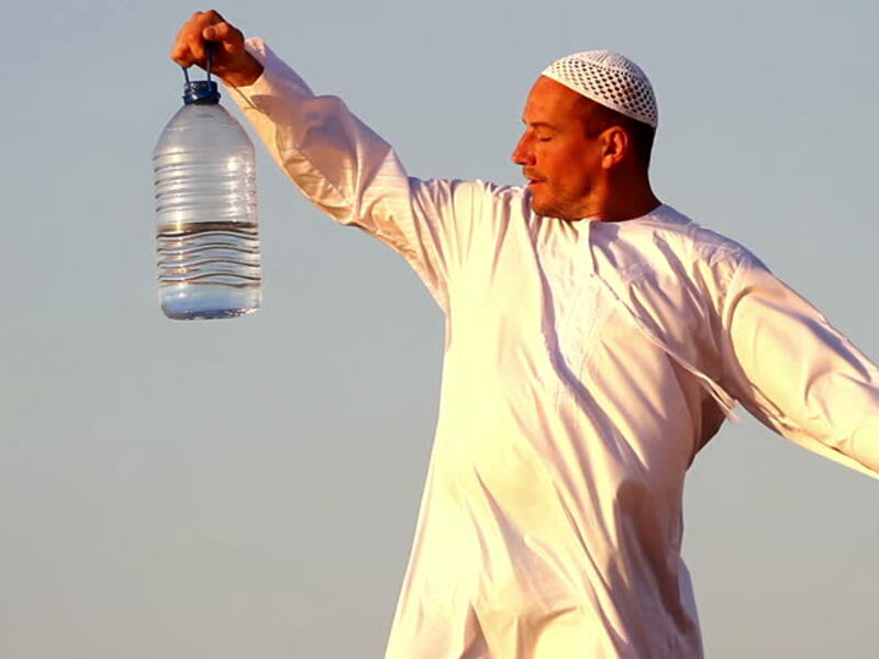 dehydrated Arab man