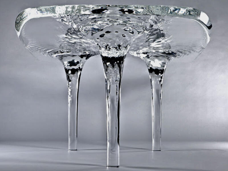 zaha hadid rippled water table