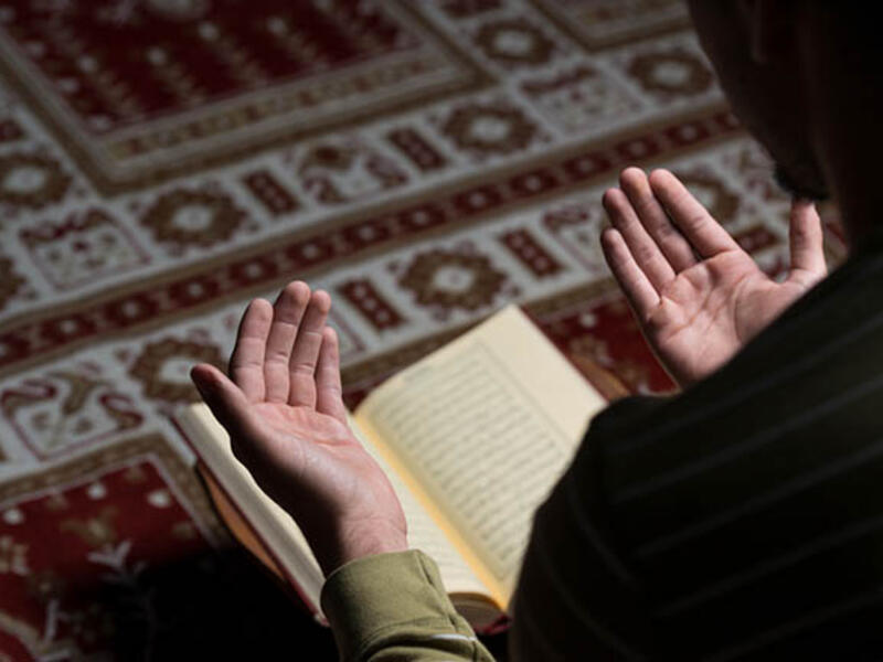 Muslim man praying