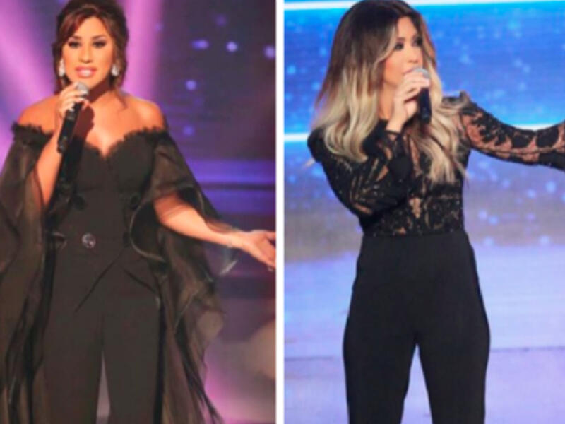 Black jumpsuit look sported by the Lebanese beauties