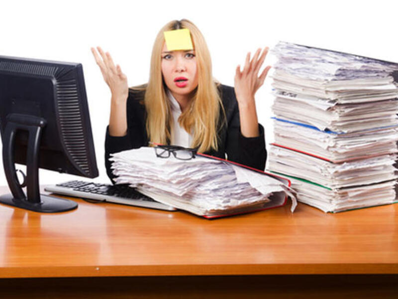 single woman working 